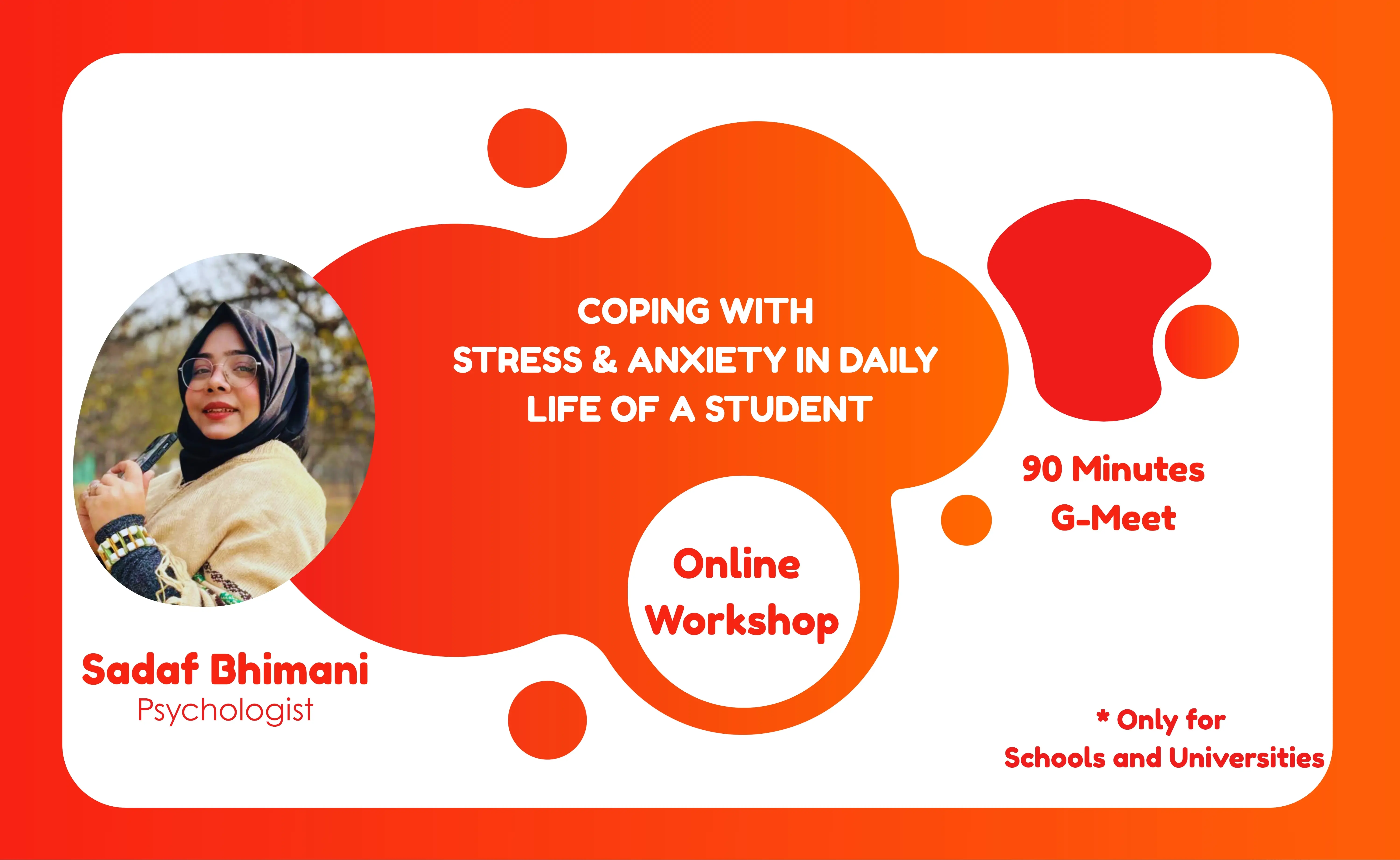 coping with stress in life of a student online webinar with therapist sadaf bhimani